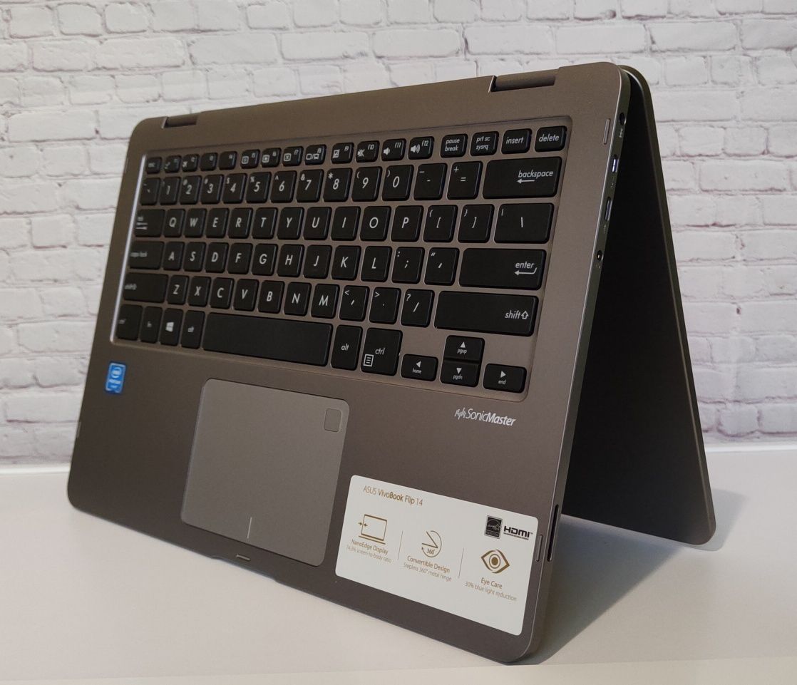 Asus VivoBook Flip 14" IPS FHD Touch, Intel N4020, 4GB DDR4, 64 SSD