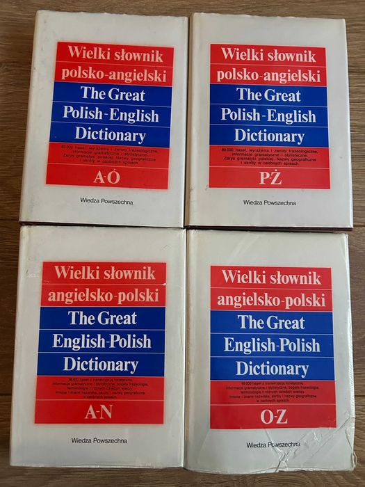 Wielki słownik polsko-angielski, angielsko-polski, 4 tomy