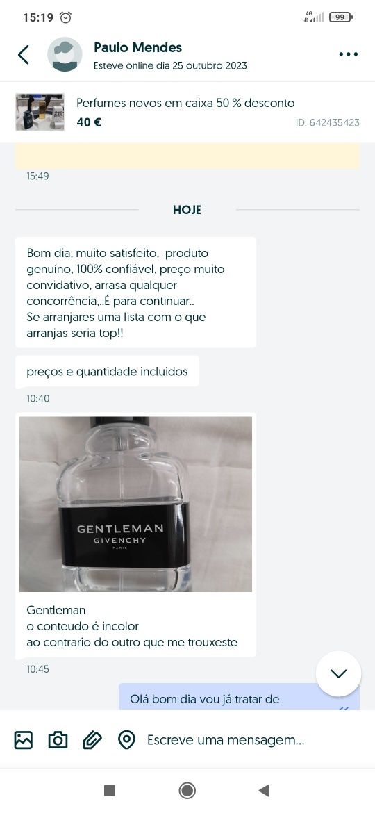 Perfumes novos em caixa 50 % desconto