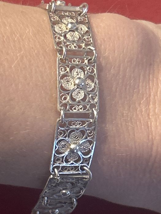 Filigranowa bransoleta srebrna