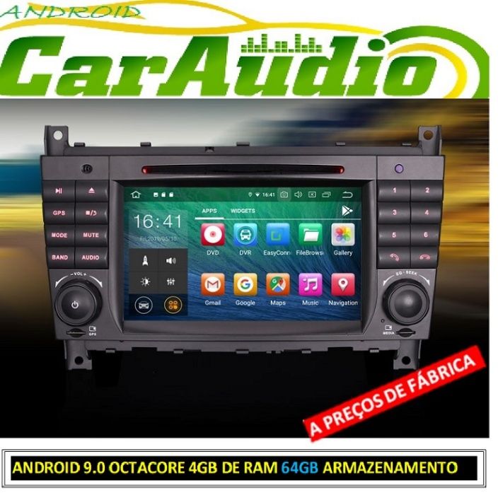 Auto-rádio 2 din android 13 64GB Mercedes CLC W203 de 2008 a 2010