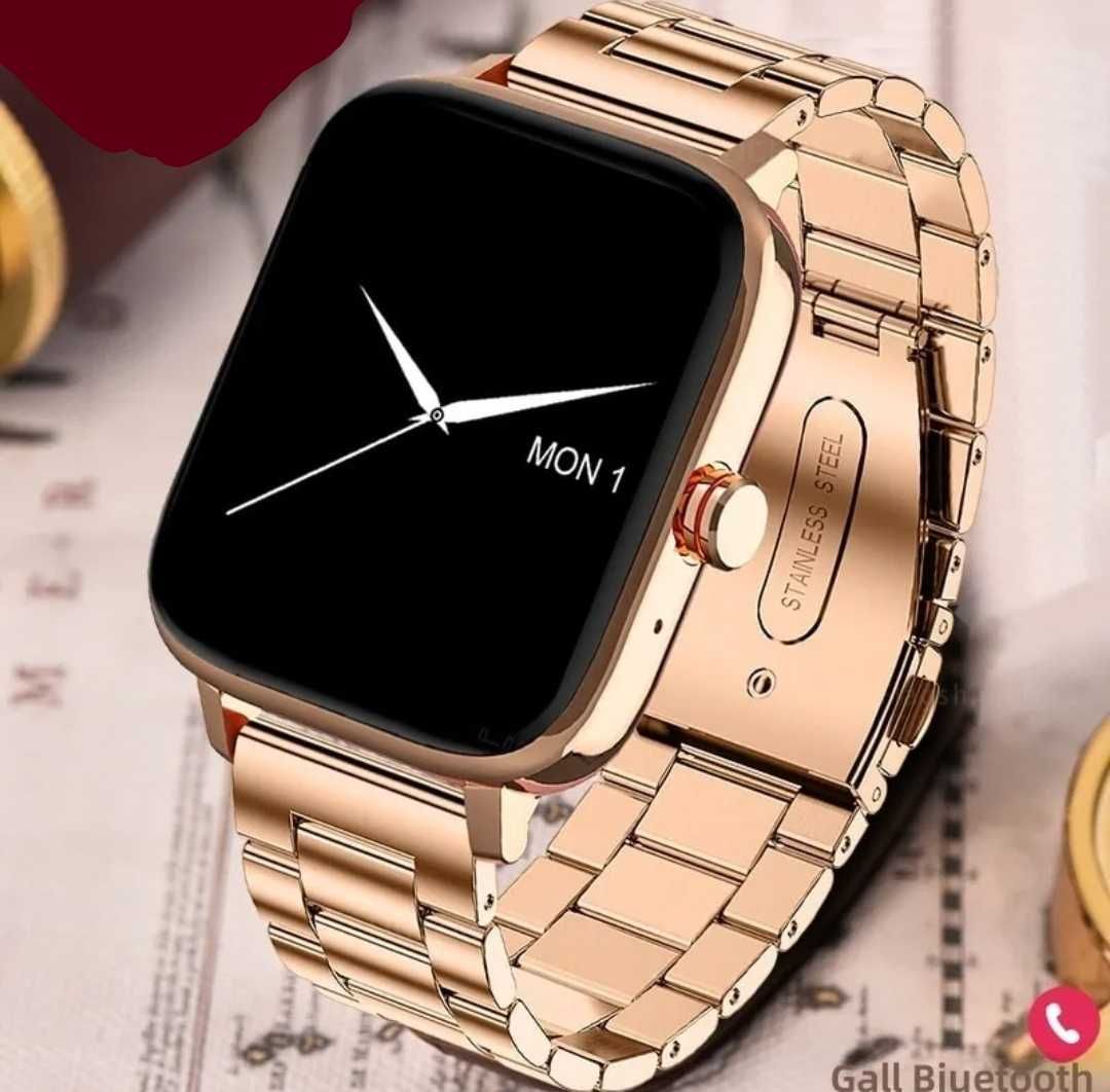 Relógio LIGE i13 Dourado SmartWatch Feminino Menus em Português (Novo)