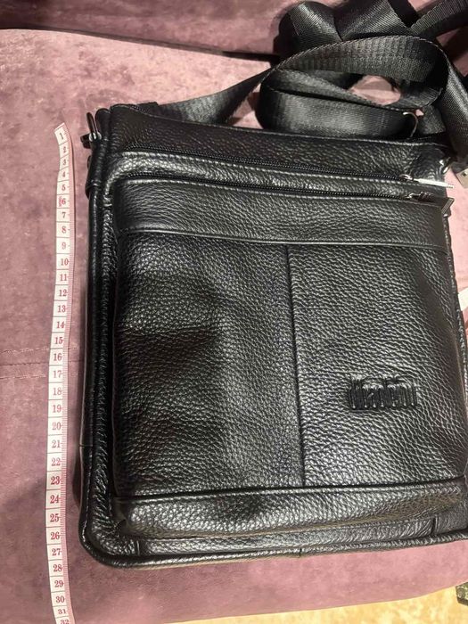 Кожаная мужская барсетка