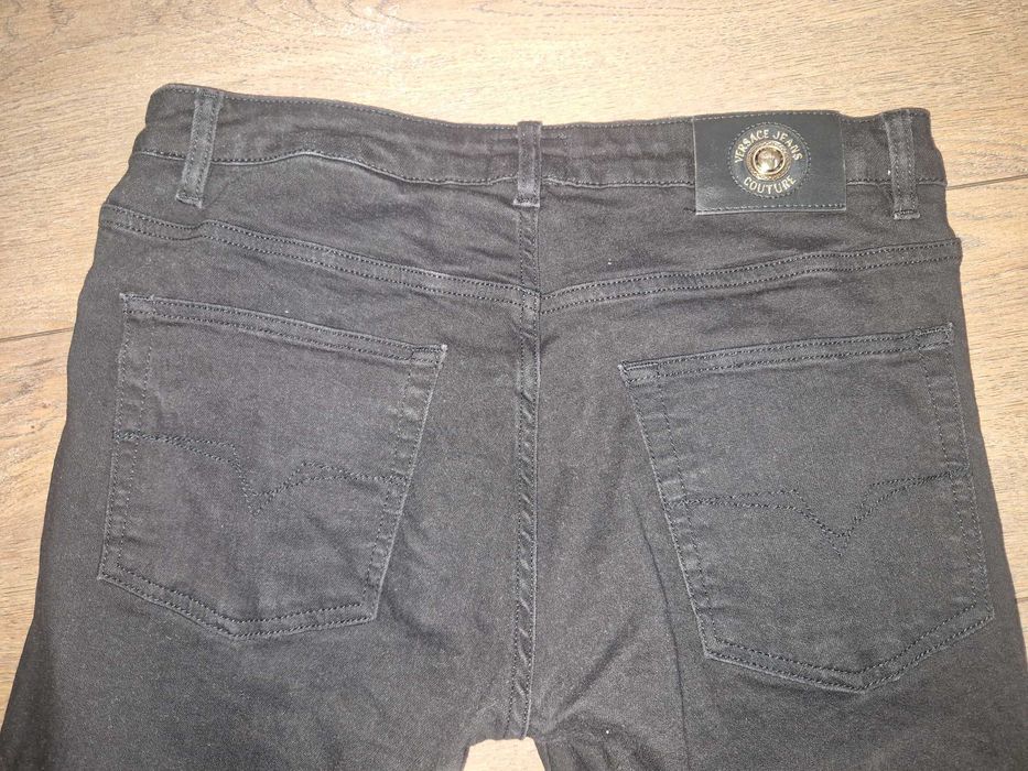 Calças de ganga skinny pretas homem Versace