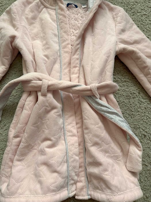 Dziecięcy szlafrok OKAIDI 8 lat/128 cm, pudrowy róż