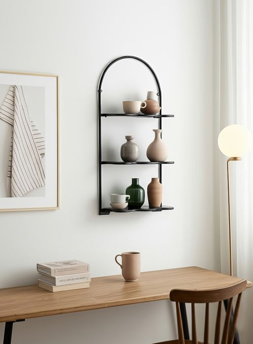 Metalowa półka ścienna NOWA czarna czarny