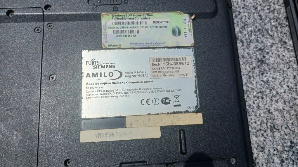 Lote computadores portáteis avariados Asus A6000 siemens