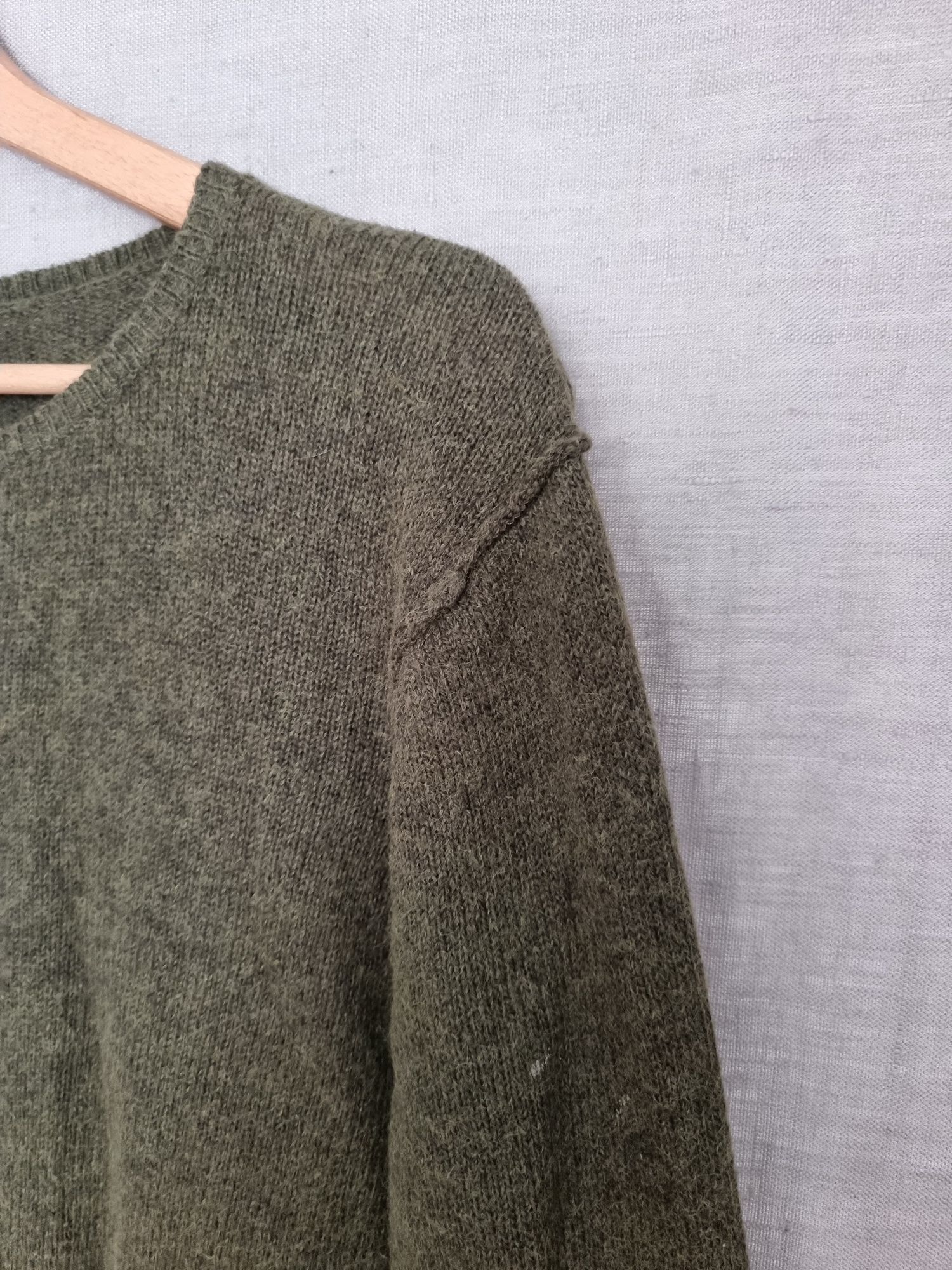 Sweter Sweterek ciemnozielony H&M L.O.G.G. 38