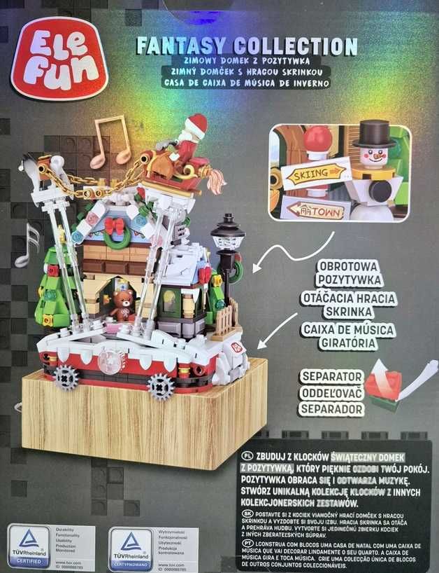 "LEGO" ELEFUN Zestaw Klocków ZIMOWY DOMEK Z POZYTYWKĄ - 1009 elementów