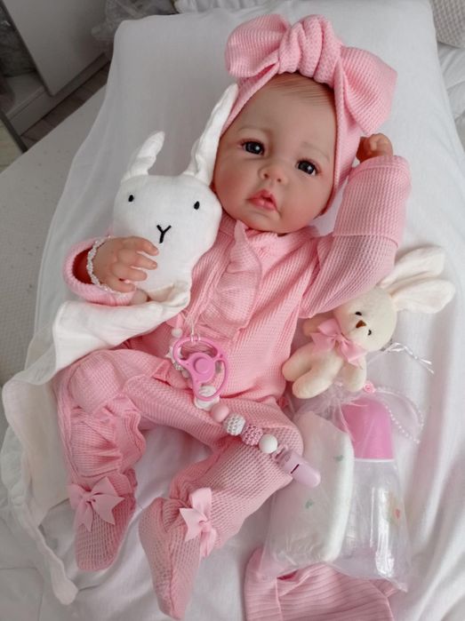 Lalka w typie reborn z wyprawką prezent lala cała winylowa winyl