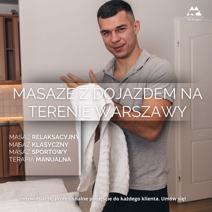 Masaż z dojazdem/ massage /relaksacyjny / sportowy /