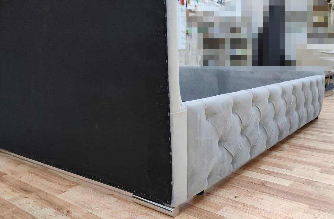 Łóżko głęboko pikowane chesterfield pod materac 160x200