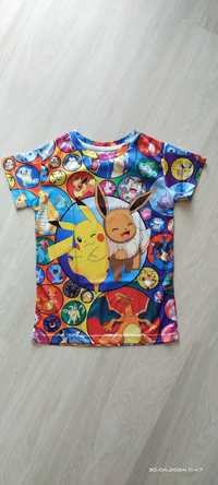 T-shirt koszulka bluzka Pokemon Pikachu i Eevee