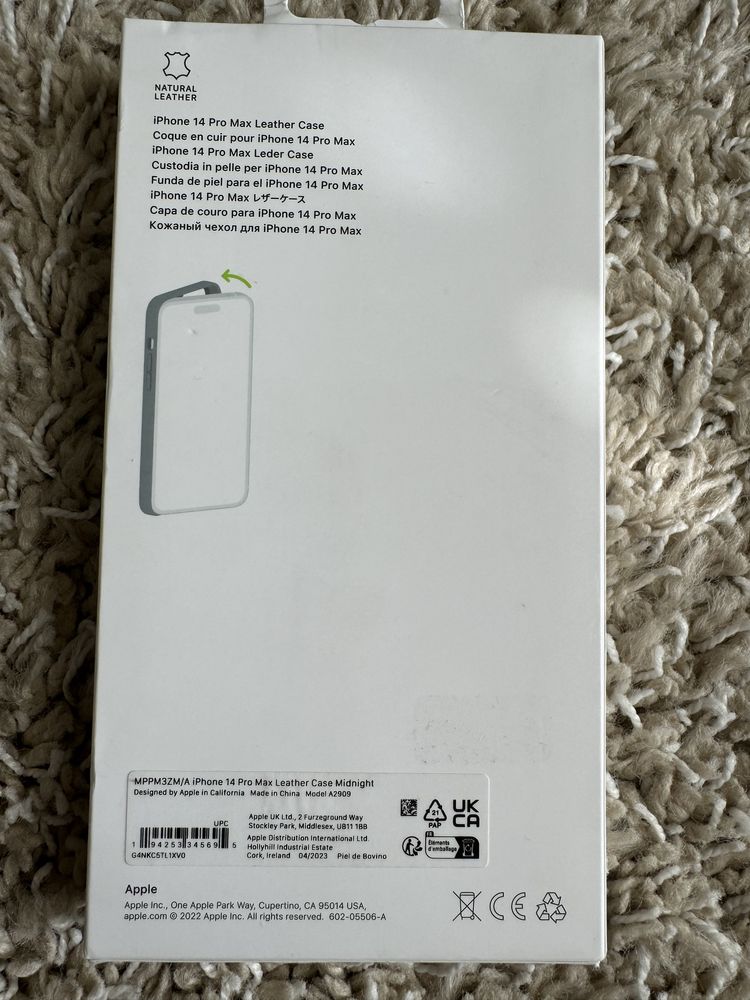 Apple Leather Case iPhone 14 Pro Max oryginalne skórzane etui