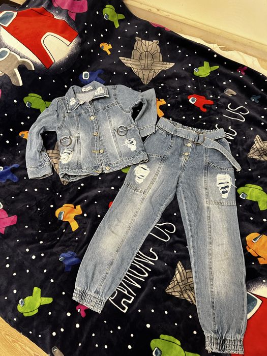 Джинсовий костюм джинси шорти джинс комплект