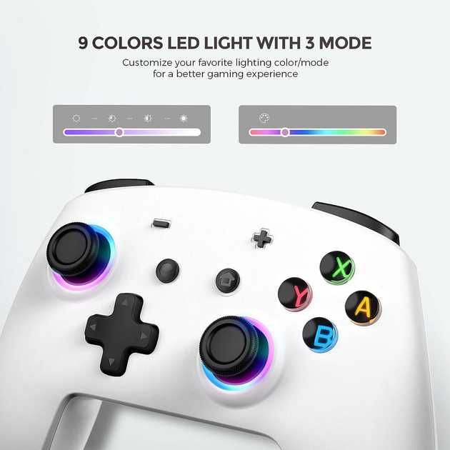 Геймпад ECHTPower для Switch/Switch Lite/Switch OLED, Білий