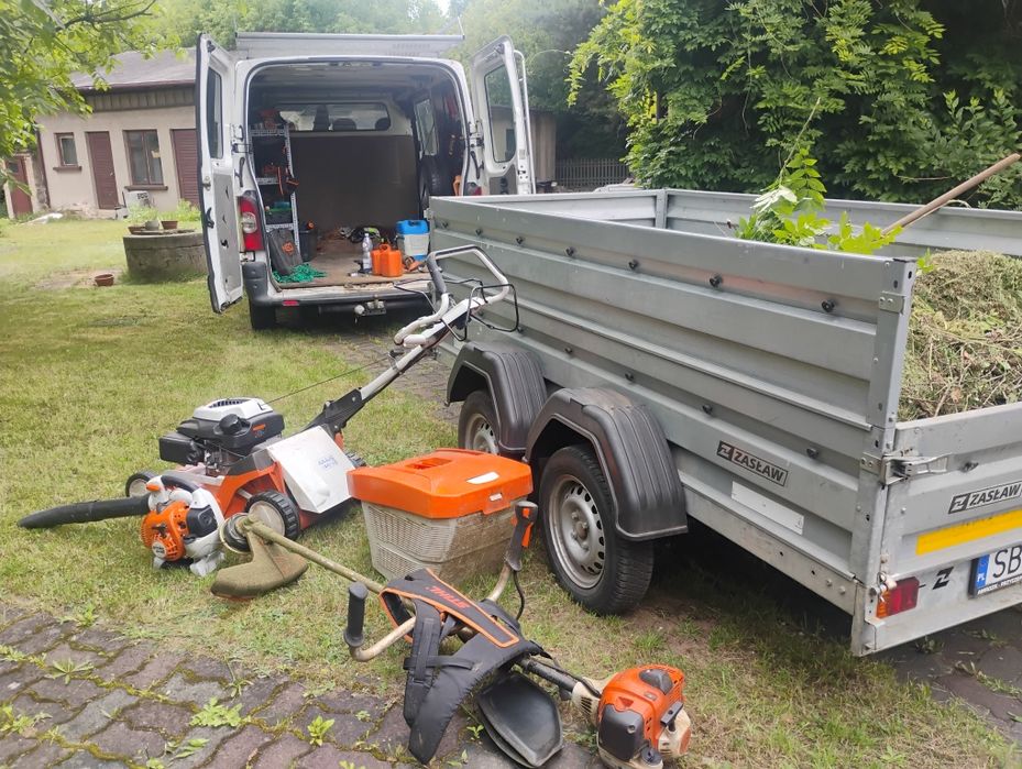 Koszenie trawy, wycinka drzew, usługi rębakiem, czyszczenie działek
