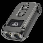 Наключний ліхтарик з LED дисплеєм Nitecore TINI 2 (USB Type-C), сірий
