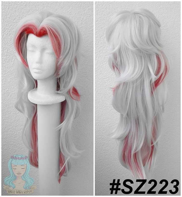 Arataki Itto Genshin Impact szara długa peruka cosplay wig