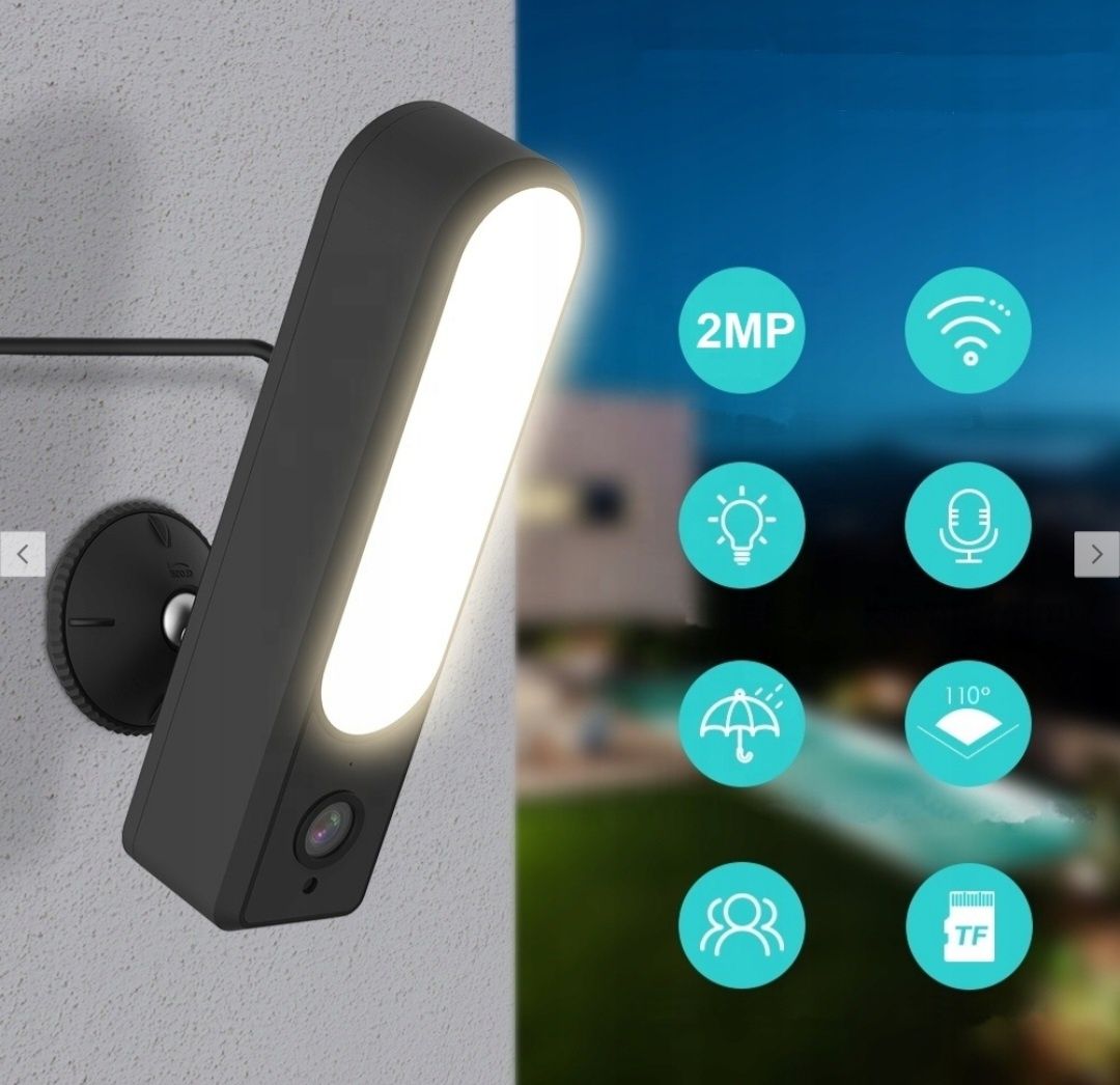 Kamera z lampą Led bezprzewodowa zewnętrzna WiFi