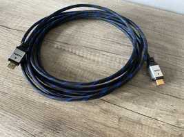 Długi kabel hdmi w oplocie