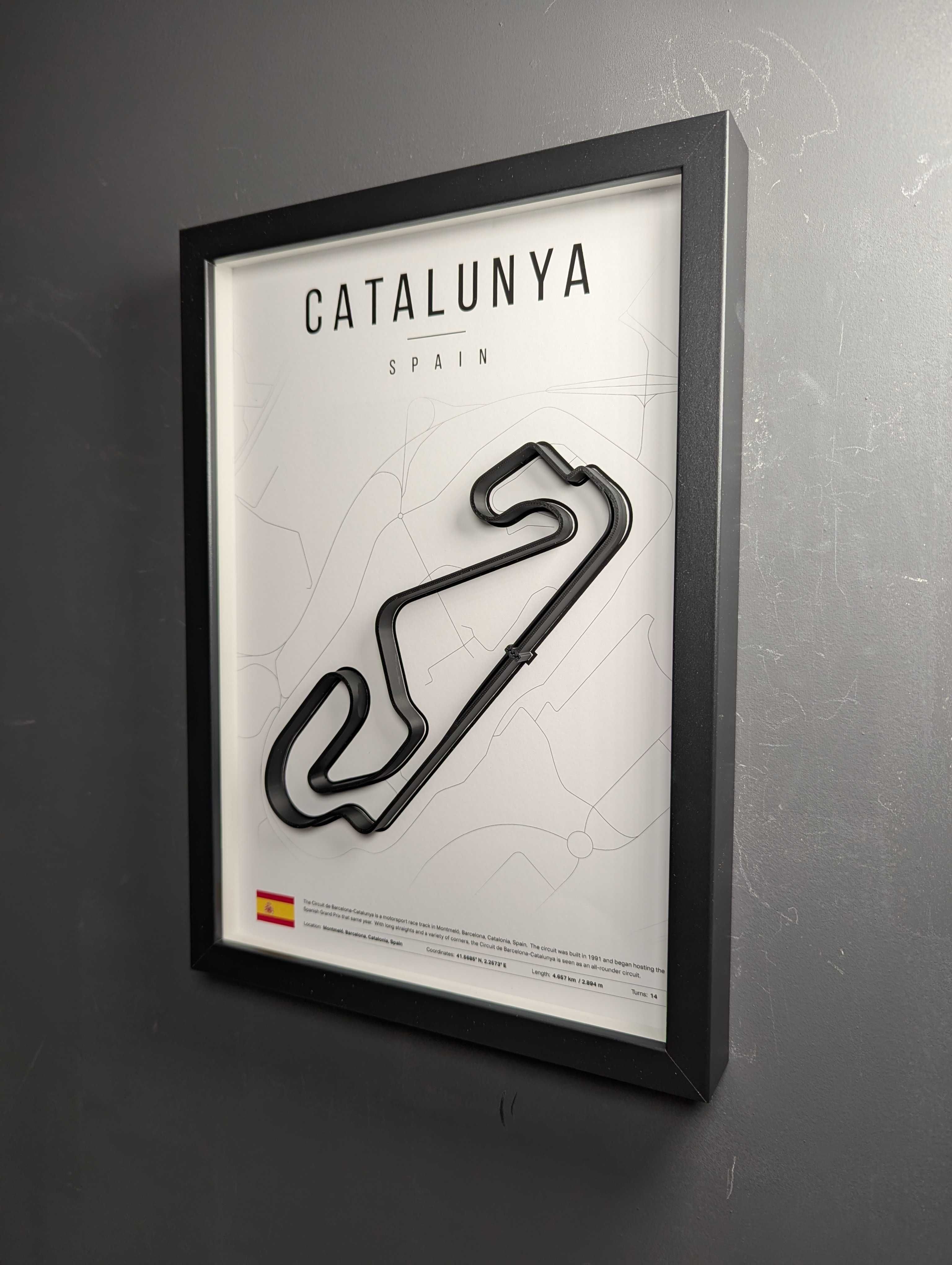 Об'ємна Рамка з 3D Трасою Catalunya 32x23x3 F1 SPAIN GP