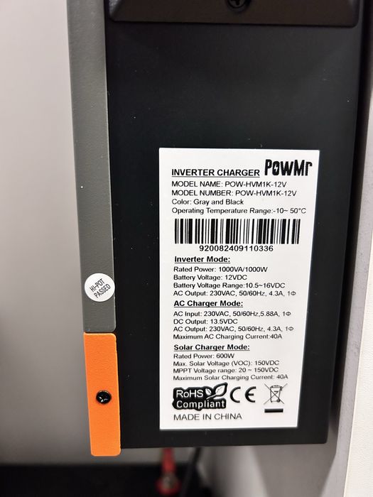 Гібридний інвертор POW-HVM1K-12V (PowMr) 1kW/12V