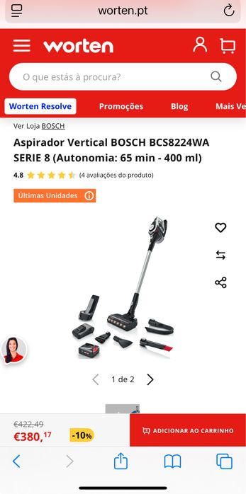 Aspirador Vertical BOSCH