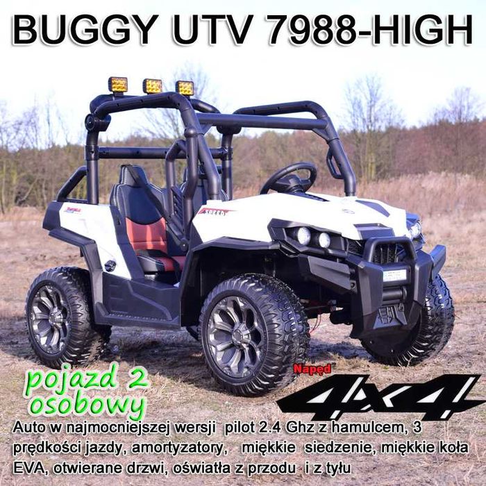 BAWIBUS.PL Auto samochód na akumulator MEGA BUGGY UTV 4x4 dla 2 dzieci