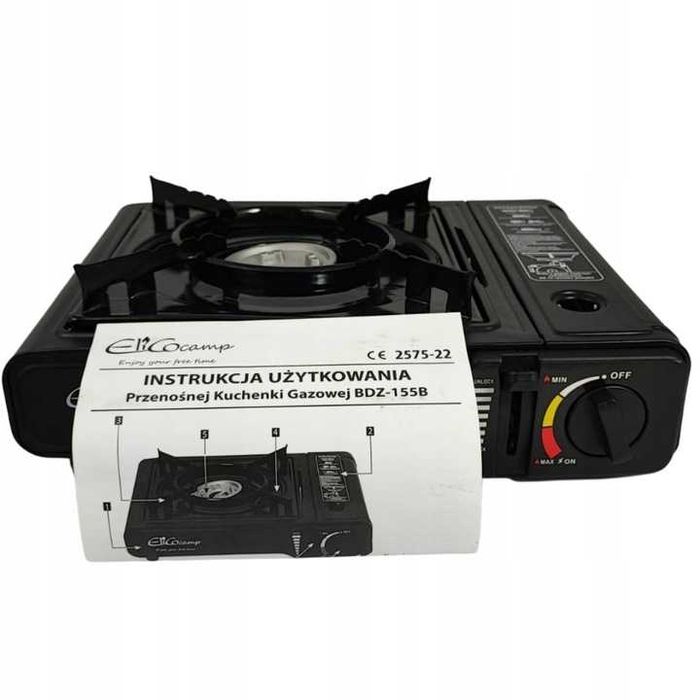 Газова портативна плита(на газовий балон+перехідний ElicoCamp BDZ-115B