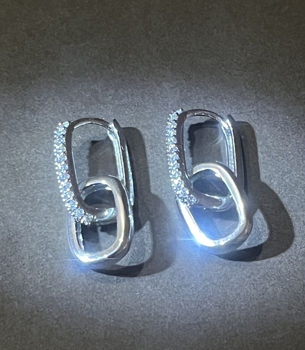 Сережки срібло 925s срібні серьги серебро серебряные з цирконами