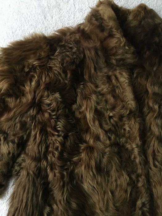 Nowe Futro naturalne brązowe typu karakuły r L/XL