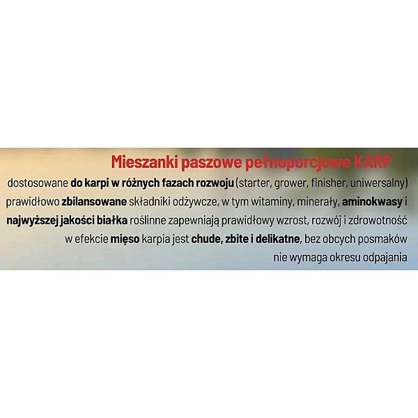 Pokarm karma pasza dla ryb Karp Starter 34% białka 20kg UNIPASZ