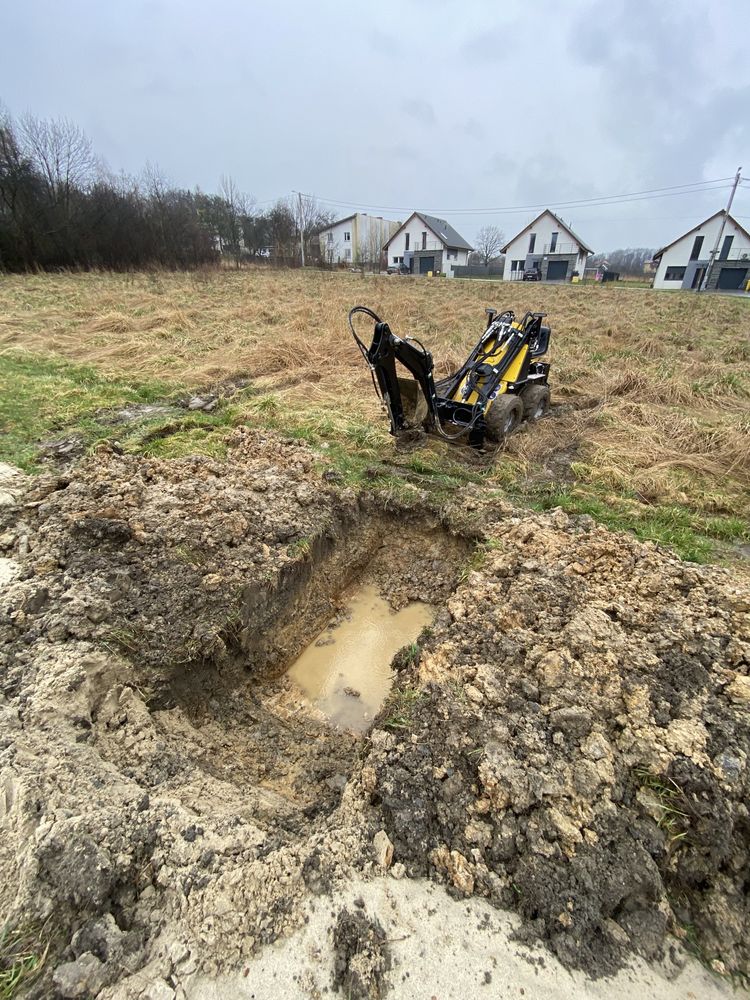 Usługi miniładowarką, ogrodnicze, prace ziemne, trawniki, minikoparka