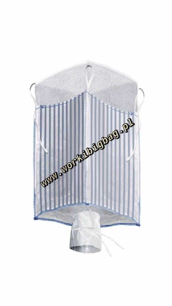 NOWY big bag 92x91x160 big bag bagi z fartuchem na Art. spożywcze