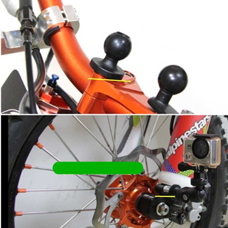 bola para suporte adaptadora telemóvel/camara para Mota, bicicleta