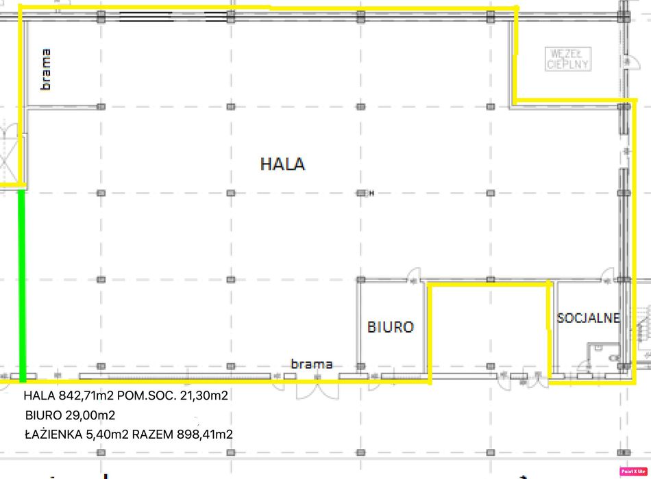 18,00 zł/m2 HALA usługowa/ produkcyjna/ magazynowa + biuro + socjalne