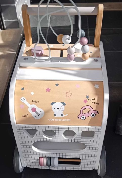 Carinho de marcha com travões em madeira [Vertbaudet]