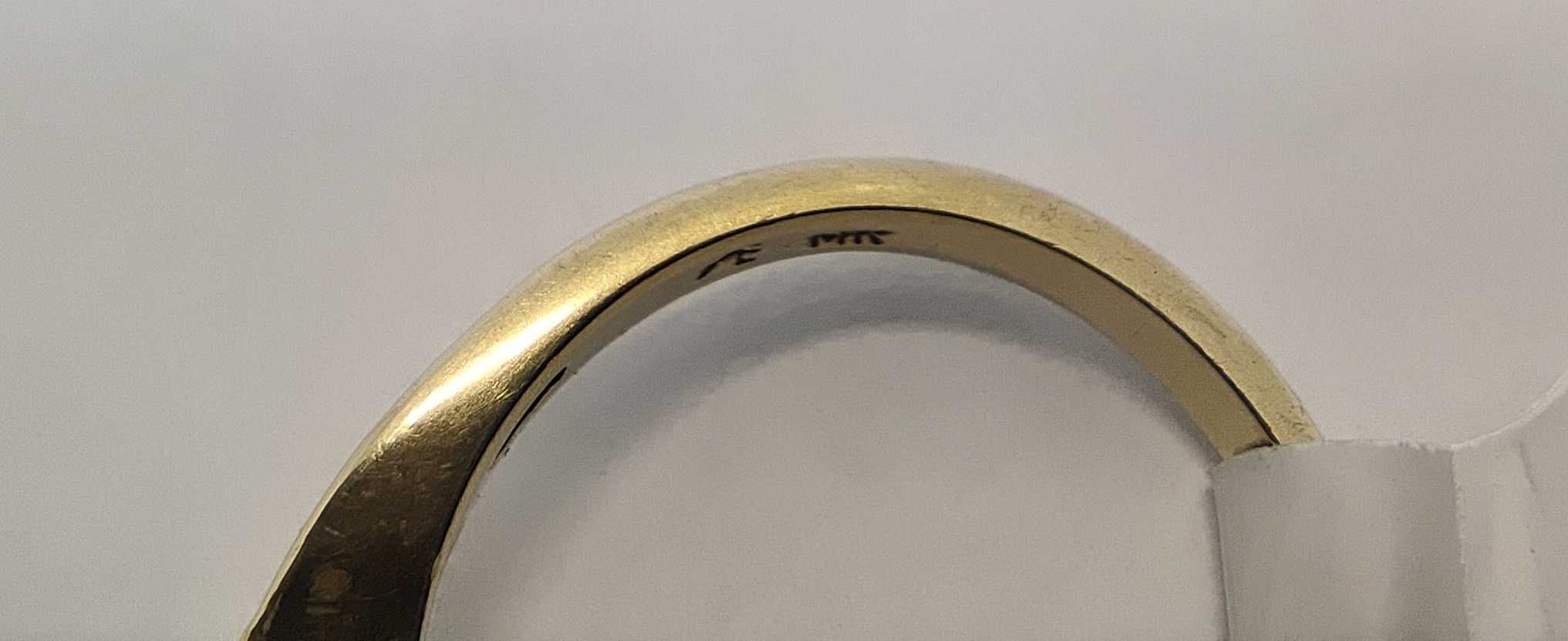 Złoty pierścionek z oczkami 3,11g pr585 r.15; Lombard Jasło Igielna