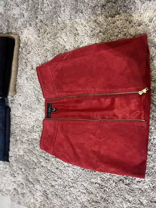 Юбка кожа замша Mango