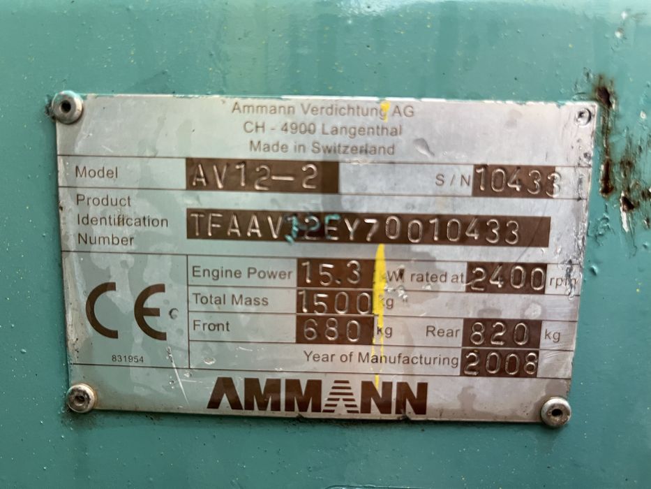 Ammann AV12-2 walec 1500 kg zageszczarka wibracja bomag ubijarka