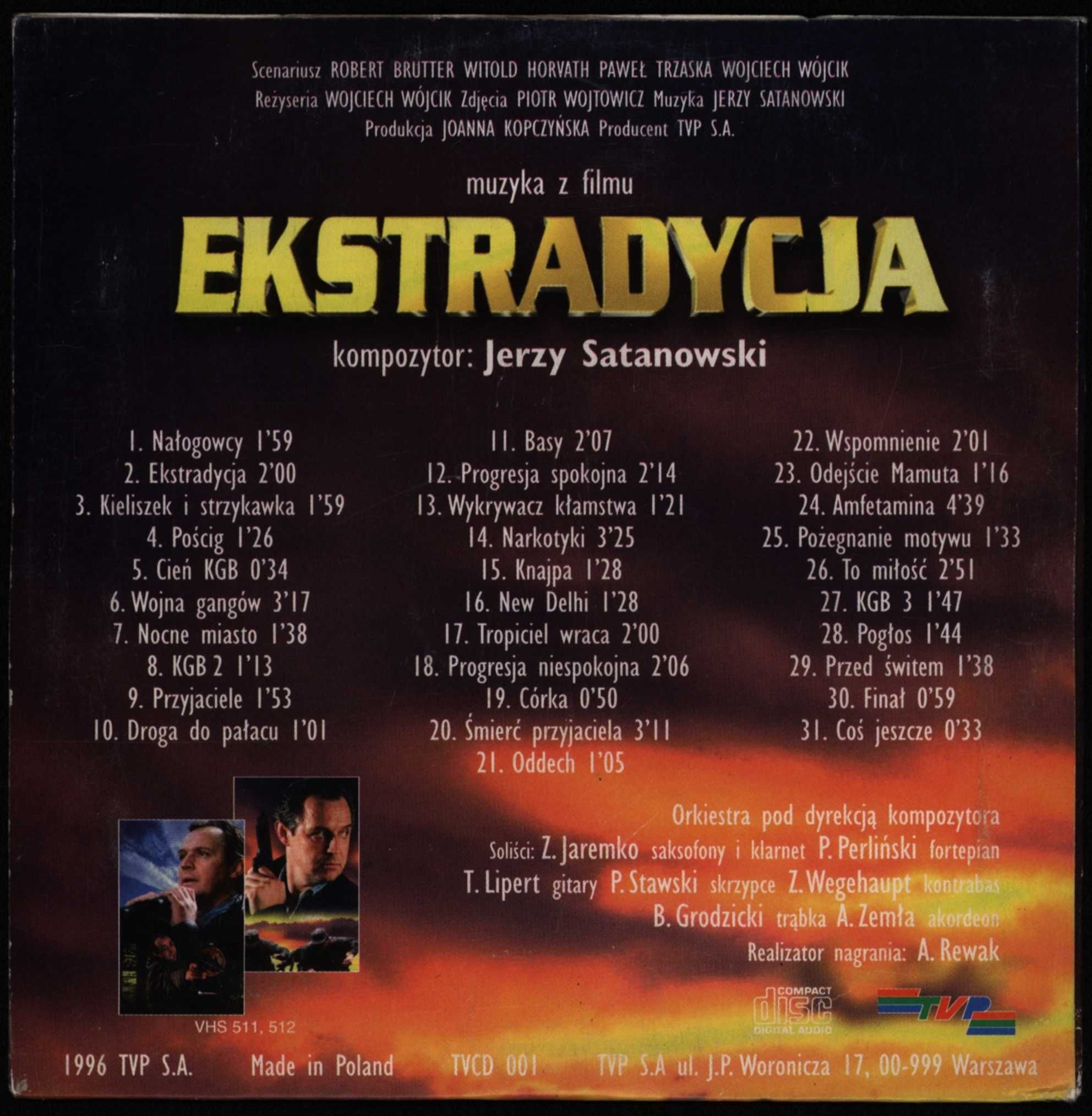 Serial Ekstradycja muzyka (soundtrack) Jerzy Satanowski płyta CD