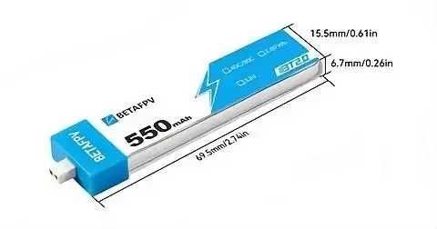 BetaFPV 1S BT2.0 550mAh акумулятор для CetusX та CetusPro Meteor свіжі