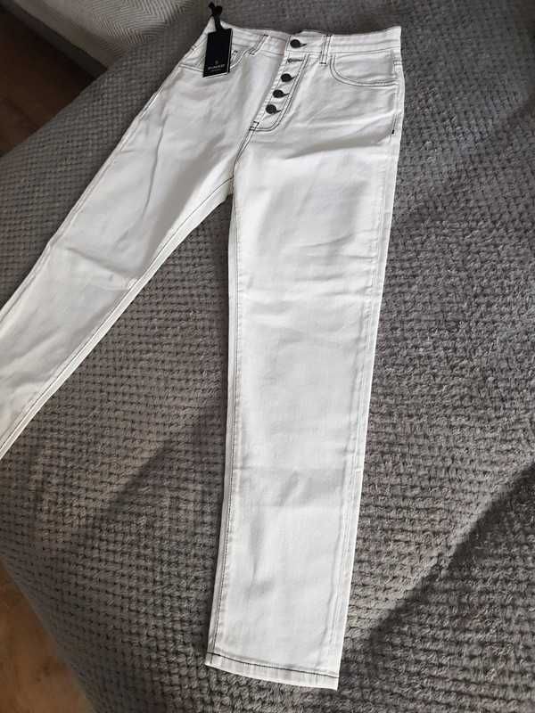 PINKO Spodnie jeans białe rozm. 36/38