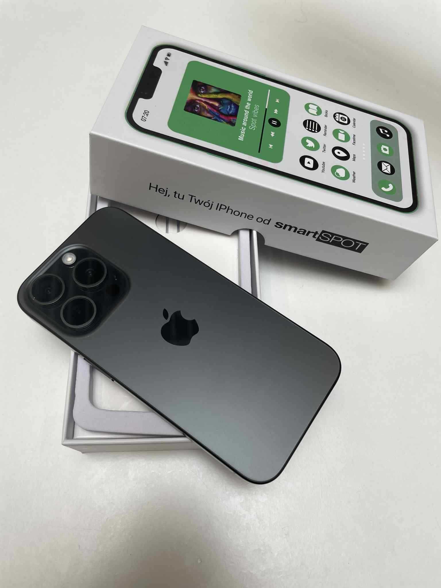 Okazja! iPhone 15 Pro 256GB Black Titanium | do 10 rat 0%!