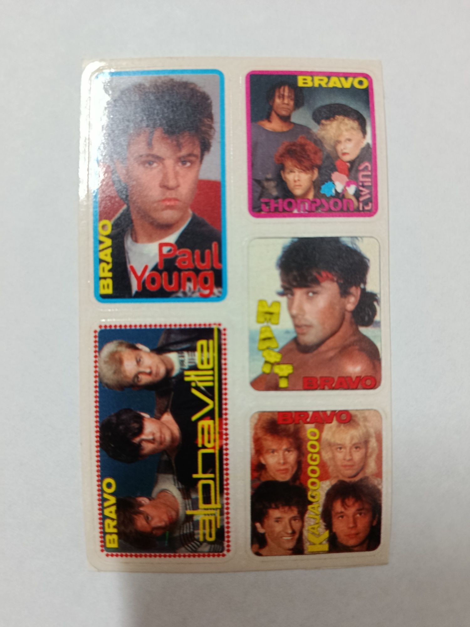 AUTOCOLANTES Musicais - Anos 80 (lote)