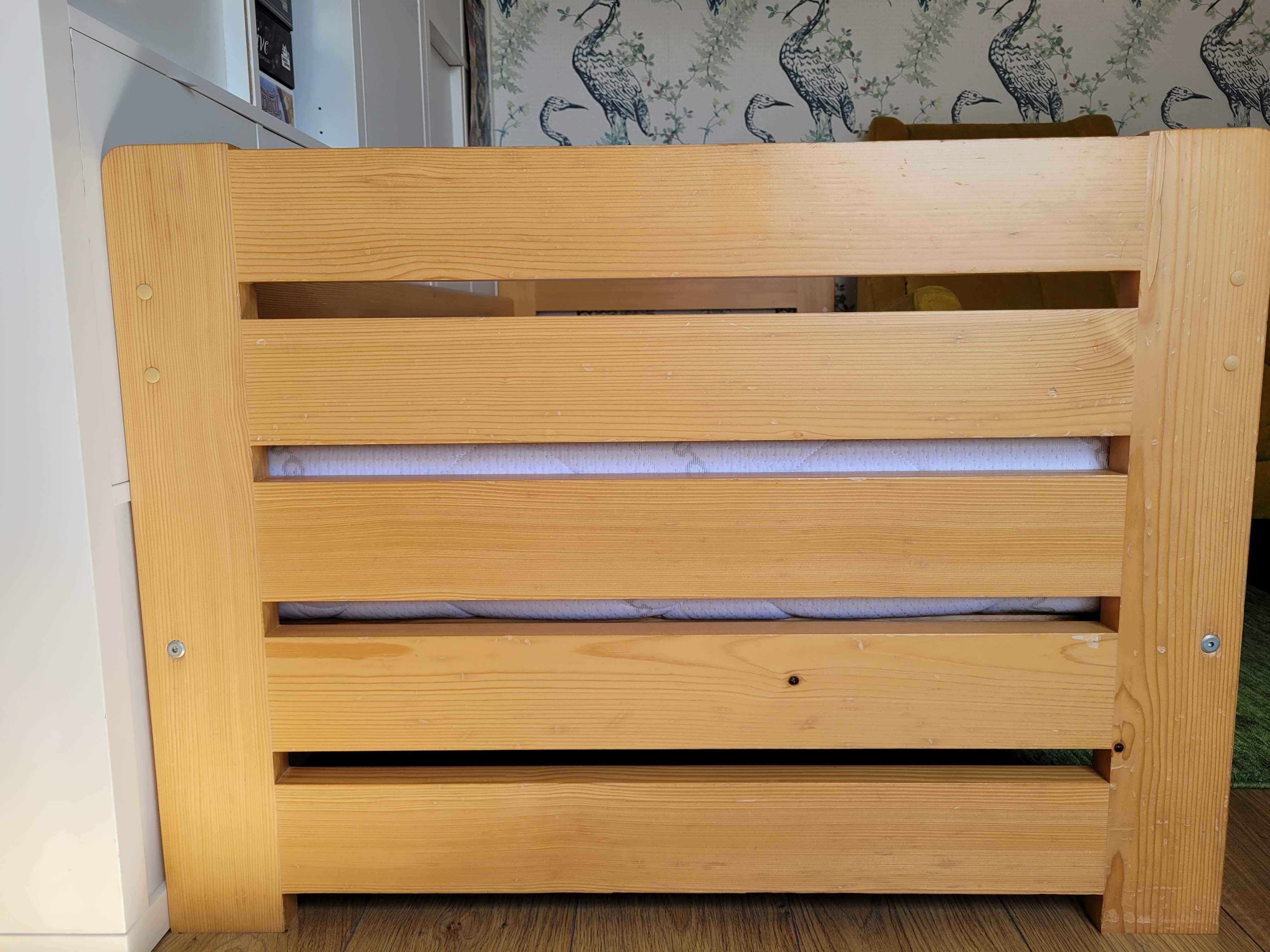 Łóżko drewniane ze stelażem 180x80