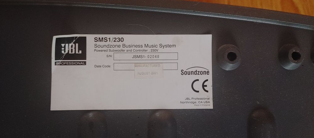 Subwoofer JBL Pro do systemu Soundzone Business Music System SMS1/230