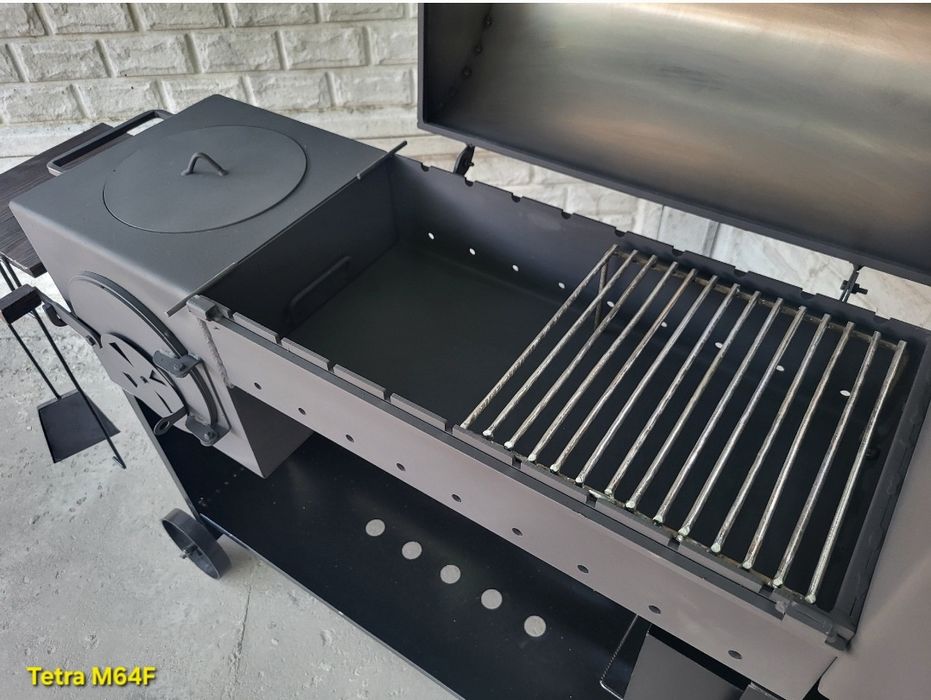 5мм • ПОСИЛЕННЯ • ГАРАНТІЯ • Мангал Смокер с Коптильней / Барбекю