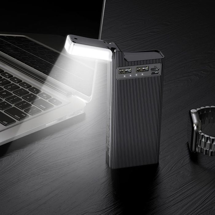 Повербанк 30000mAh Hoco J62 фонарик повер bank батарея зарядка baseus